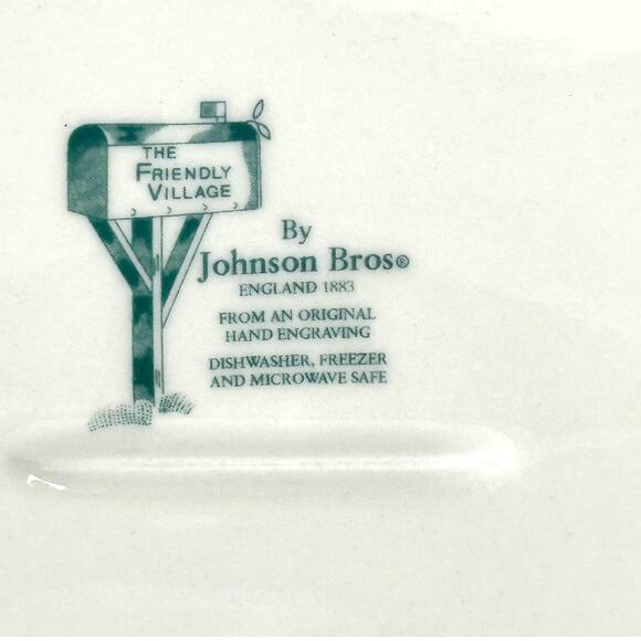 Johnson Bros Friendly Village Covered Bridge 15.25" Oval Serving Platter-Nice! - Picture 8 of 8